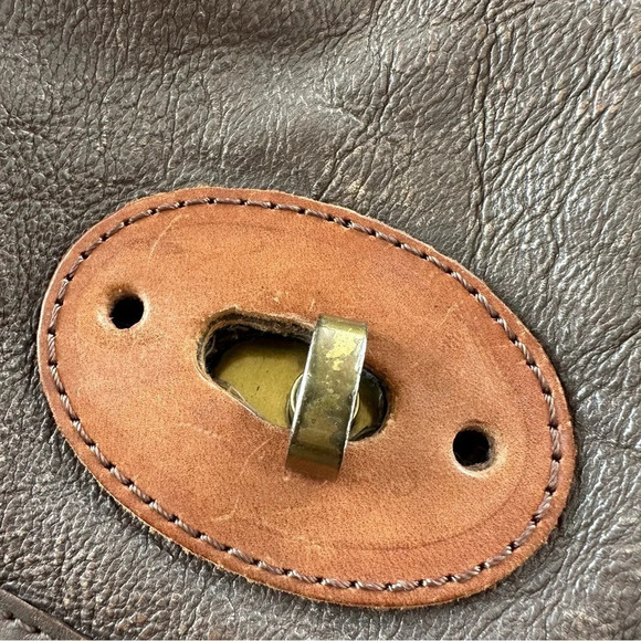 Fossil Long Live Vintage Leather Dr Bag Purse Satchel Brown Issue 54 Gold - Picture 3 of 13